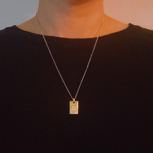 Golden Girl Gold Bar Two Tone Necklace