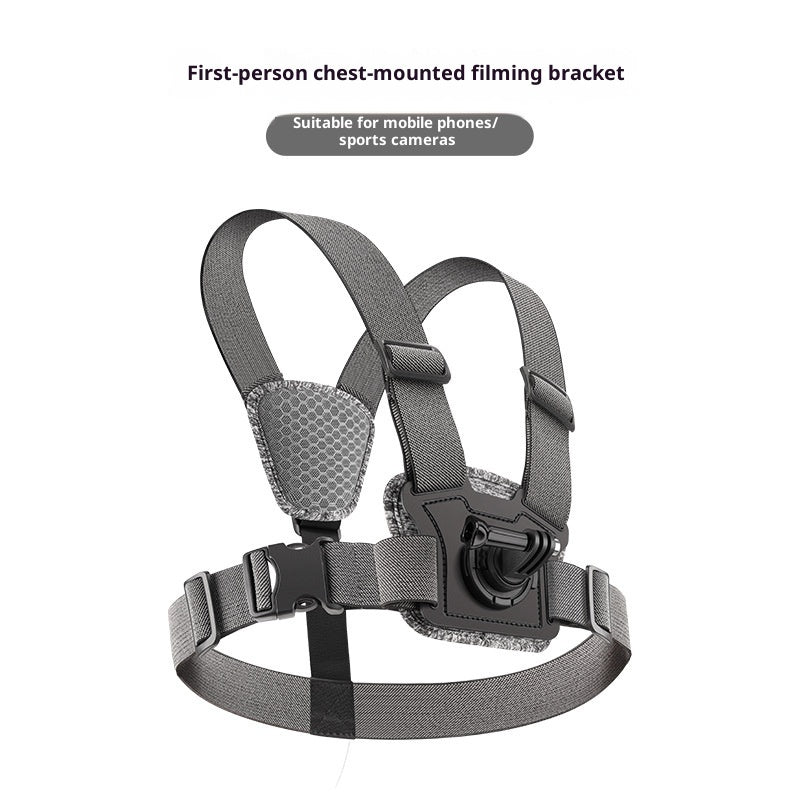 Chest Mount For Dual-camera Action Camera Setup Front And Rear
